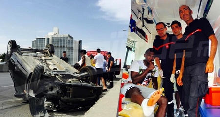 ESS - Alkhali Bangoura sort indemne d'un accident de la circulation