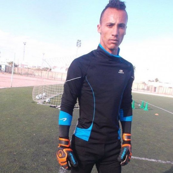 Ligue Pro1 - US Ben Guerdan - Rabii Chouchen garde les cages de l'équipe Senior